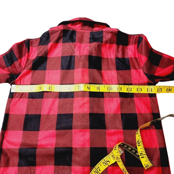 Kids 2-Piece Christmas Plaid Pajama Set - Button Down Shirt - Size 4 - NWT - Picture 4 of 8